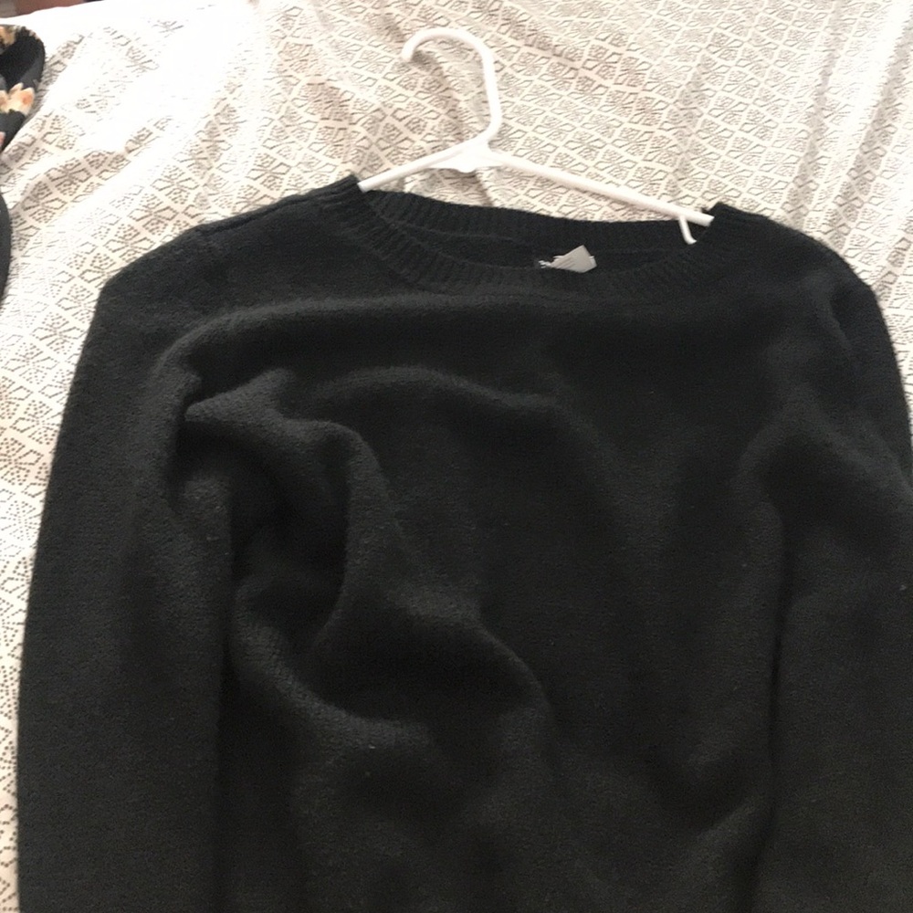 Black knit top